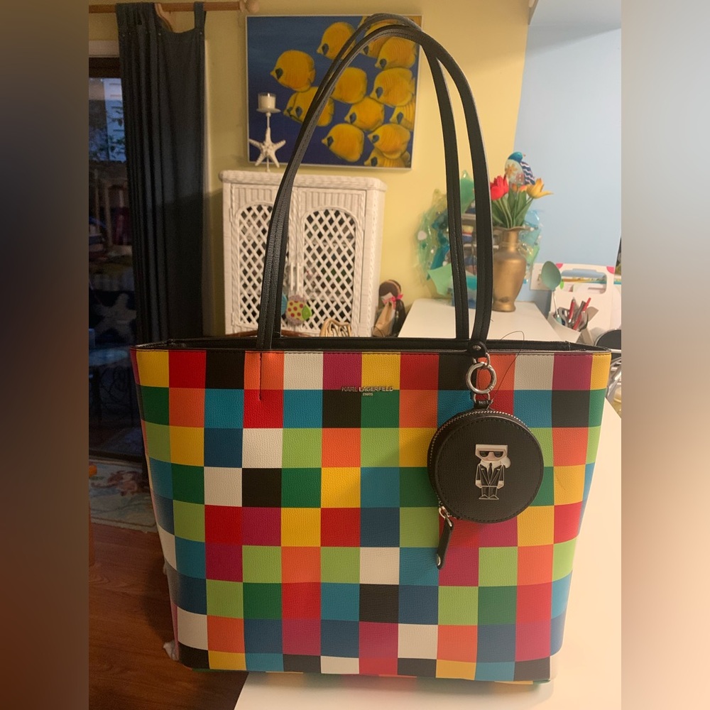 Colorful Checkered Tote Bag